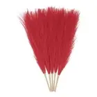 5pcs Dried Faux Pampas Grass 17" Artificial Pampas Grass Decor Red