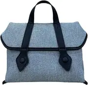 [DYANGLIZH] Denim Black Briefcase Denim Business Commuter Bag Large Capacity Women's Bag