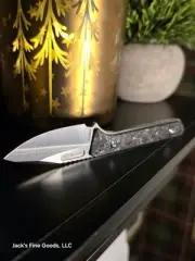 GRIFFIN MARBLE CARBON FIBER/Ti FIXED BLADE SCALPEL BELT-SATIN MAGNACUT+SHEATH
