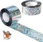 Pizsieat Pack of 2 Bird Repellent Tape, 4.8 cm x 100 m, Reflective Bird Repellent Tape, Bird Flutter Tape for Deterrent, Pigeons Repel, for Protection of Balconies, Windows, Yards, Garden (Not
