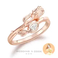 在飛比找momo購物網優惠-【WEDDING CODE】14K 5分水滴鑽求婚戒 迪43