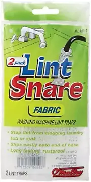 12 Lint Snare Fabric Washing Machine Traps with Ties Clamps (6 Packs of 2)