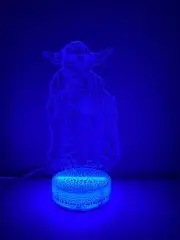 Master Yoda 3D Night Light Multi Color Changing Illusion Lamp For Kids Gift