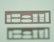 BCM MX61H Mini ITX I/O Shield, 3D Printed, Black/White color, IO Backplate