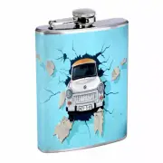 Car Crash Em1 8oz Stainless Steel Flask Drinking Whiskey Liquor