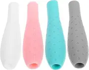 HORIALENCE 4pcs Silicone Grip Holder Ergonomic Non Slip Sleeve for Comfortable Stylus Grip Cover Enhanced Control Precision for Drawing Writing