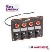 Longacre 52-44865, One Black Accessory Panel Black 4 Switch W/ Fits Pilot Light