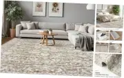 8x10 Neutral Area Rugs for 8' x 10' (Rectangular) Light Beige Tan and White