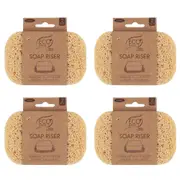 4x White Magic Eco Basics Soap Riser Fast Drying&Longer-Lasting Bar - Khaki