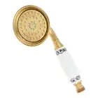1pc Handheld Shower Spray Retro Bronze Blue and White Porcelain Handle Wand Body