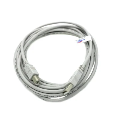 15 Ft USB Cable WH for HP DESKJET PRINTER 1010 1112 3755 F2110 D1460 F2480 5534