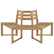 Tree Bench Half-hexagonal 160 cm Solid Acacia Wood vidaXL