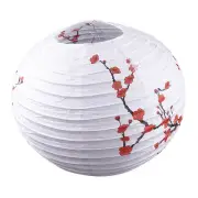 1x Floral Plum Paper Lantern Light Lamp Shades Lampshade Bar Decor Vintage New