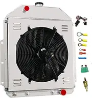 CoolingSnow CC4252 Aluminum Radiator for Ford F1 F2 F3 Pickup Truck 1942-1952 43 44 45 46 47 48 50 51 GMC Chevy V8 Engine Cooler Radiador 3 Row Core Radiators Shroud Fan Relay Kits