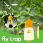 Reusable Fruit Fly Trap Killer Yellow Cage Drosophila F4J2 Trap Fly Catcher P7Y5