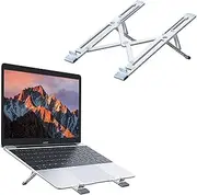 KLIM Steady Portable Laptop Stand for Desk + Foldable iPad Stand + Light and Sturdy Aluminum Laptop Riser + 5 Year Warranty + Compatible with Tablets and Notebooks up to 15.6 inches