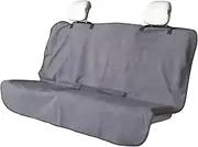 LoyaGour Back Seat Cover for Car Trucks Van SUV,Waterproof Rear Bench Towel Seat Covers for Dogs and Kids,Automotive Backseat Protector (Grey)