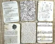 junk journal cards scrapbook card making set of 6 journal cards distressed cards