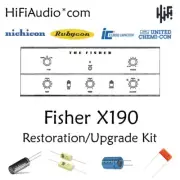 Fisher x190 amplifier restoration recap repair service rebuild kit capacitor .