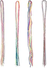 HAPINARY 36pcs Rainbow Hair Braiding Ropes for Girls Dreadlocks Hair Accessories Braiding String Cords