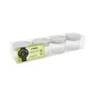 4pc Lemon And Lime Quilted Glass Conserve Jar 135ml Storage/Food Container