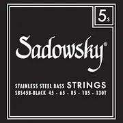 Sadowsky Black Label Base Strings Stainless Steel Strings 5 String 045-130 SBS45B Black