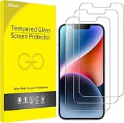JETech Screen Protector for iPhone 16e 2025, iPhone 14 6.1-Inch, Tempered Glass Film, 3-Pack