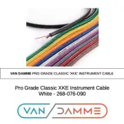 Van Damme Pro Grade Classic XKE Instrument Cable, White - Per 10 ft length