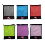 Drawstring Scubas Diving Snorkeling Weight Belt Pocket Mesh Underwater Bag