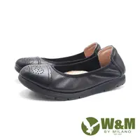 在飛比找PChome24h購物優惠-W&M(女)MIT防磨腳透氣娃娃鞋 女鞋-黑色