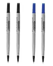 GENUINE PARKER ROLLERBALL REFILL FINE BLACK BLUE WRITING QUINK FLOW