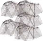 GANAZONO 5Pcs Portable Mosquito Head Net Outdoor Bug Protection Mesh Hats for Fishing Camping Hiking Lightweight for Men Women Durable Comfortable Design