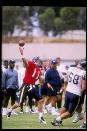 Quarterback Jim Everett San Diego Chargers prepares to pass the ba- Old Photo