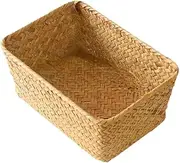 Wicker Weave deposit Basket for Kitchen Fruit Dish Bread Sundries Rattan Picnic deposit Case Kitchen Accessories 柳条编织厨房储物篮水果盘面包杂物藤制野餐容器储物盒/489