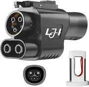 LJH NACS to CCS1 Adapter for Tesla Supercharger 500A 1000V Fast Charging Connector - SAE J1772 & CCS Compatible Charging Stations with Ford/GM EVs