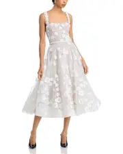 Bronx And Banco Mademoiselle Embroidered Floral Midi Dress - Exclusive
