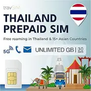 travSIM Thailand SIM Card | Unlimited Mobile Data | Works on iOS and Android Devices | The Plan on This Japan SIM Card is Valid for 15 Days.