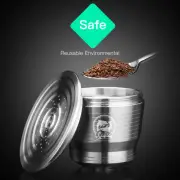 i Cafilas Stainless Steel Refillable Reusable Coffee Capsule Pod for Nespresso