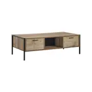 Coffee Table 2 Drawers Particle Board Storage in Oak Colour