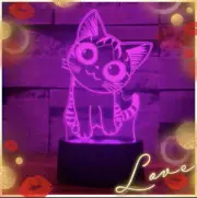 Cat 3D LED Night Light, Optical Illusion Lamp 7 Colors Birthday Anniversary Gift