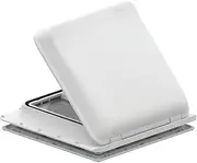 Turbo-Vent White Flame Neutral White Frame with Fan and Thermostat for Camper