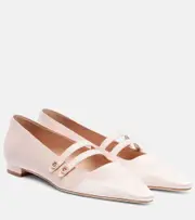 [Manolo Blahnik] Manolo Blahnik Polmana satin Mary Jane flats AU 6 blue