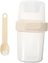 Toyvian Cereal Yogurt Cup Leakproof Mason Jar Spoon Compact Breakfast Container for Boys and Girls