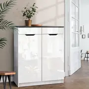 Shoe Cabinet Organiser High Gloss White
