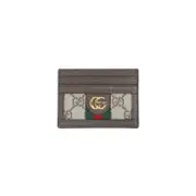 [Gucci] Gucci-Brown Ophidia Polyuretane Credit Card Case-Donna OS OS