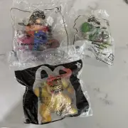3 New Super Mario Bros McDonalds Happy Meal Mario Cap Thrower, Yoshi & Bowser