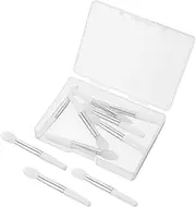 VICASKY 10pcs Silicone Lip Brush Set Soft Bristle Lip Makeup Applicator for Gloss Mask Reusable Travel-friendly Case