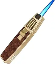 Refillable Butane Kitchen Torch – Adjustable Flame Culinary Blow Torch for Crème Brûlée, Baking, BBQ, Soldering, Jewelry, Camping – Windproof (Gas Not Included)