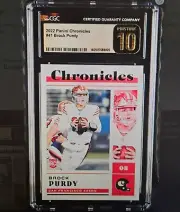 2022 CGC Pristine 10 Brock Purdy #41 RC Panini Chronicles Rookie