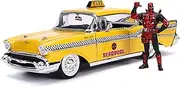 Jada 1:24 Deadpool w /1957 Chevy Bel Air Taxi Movie Hollywood Rides, Multi
